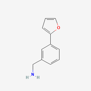 molecular formula C11H11NO B1342224 [3-(2-Furyl)phenyl]methylamine CAS No. 771573-26-3