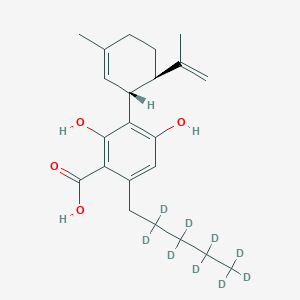 molecular formula C22H30O4 B13422266 Cannabidiolic Acid D9 