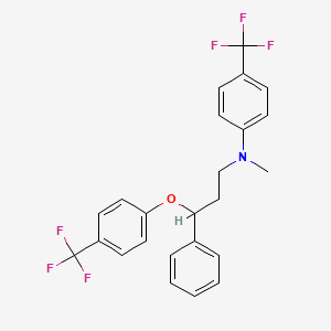 molecular formula C24H21F6NO B13422288 N-Methyl-N-(3-phenyl-3-(4-(trifluoromethyl)phenoxy)propyl)-4-(trifluoromethyl)aniline 