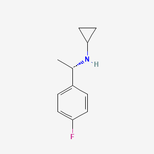 molecular formula C11H14FN B13422315 N-[(1S)-1-(4-Fluorophenyl)ethyl]cyclopropanamine 