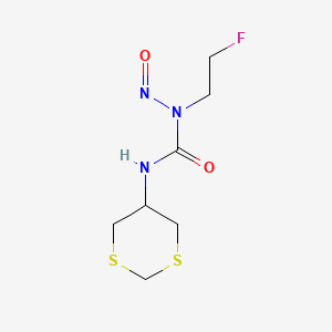 molecular formula C7H12FN3O2S2 B13422370 Urea, 3-(m-dithian-5-yl)-1-(2-fluoroethyl)-1-nitroso- CAS No. 33024-47-4