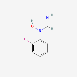 molecular formula C7H7FN2O B13422397 N-(2-fluorophenyl)-N-hydroxymethanimidamide 