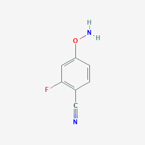 molecular formula C7H5FN2O B13422419 4-(Aminooxy)-2-fluorobenzonitrile 