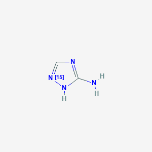molecular formula C2H4N4 B13422446 Amitrole 15N 100 microg/mL in Methanol 