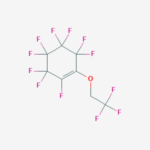molecular formula C8H2F12O B13422460 Cyclohexene, 1-(2,2,2-trifluoroethoxy)nonafluoro- CAS No. 2356-01-6