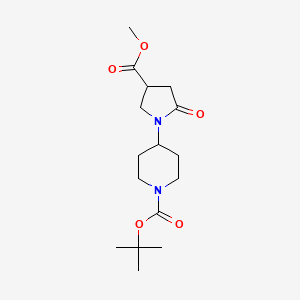 Tert-butyl 4-[4-(methoxycarbonyl)-2-oxo-1-pyrrolidinyl]tetrahydro-1(2H)-pyridinecarboxylate
