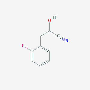molecular formula C9H8FNO B13422477 3-(2-Fluorophenyl)-2-hydroxypropanenitrile CAS No. 458528-60-4
