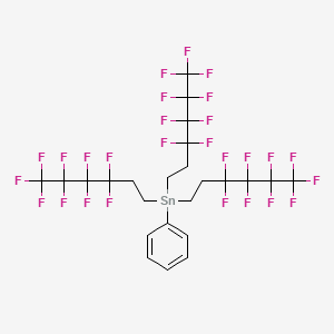 molecular formula C24H17F27Sn B13422489 Tris(3,3,4,4,5,5,6,6,6-nonafluorohexyl)(phenyl)stannane CAS No. 240497-36-3