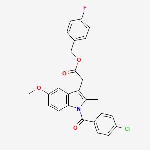 molecular formula C26H21ClFNO4 B13422528 (4-Fluorophenyl)methyl 1-(4-chlorobenzoyl)-5-methoxy-2-methyl-1H-indole-3-acetate CAS No. 65825-21-0