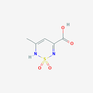 5-Methyl-1,1-dioxo-1,2-dihydro-1lambda~6~,2,6-thiadiazine-3-carboxylic acid