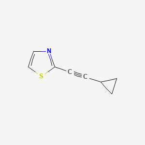 molecular formula C8H7NS B13422534 2-(Cyclopropylethynyl)thiazole 