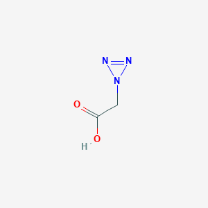 molecular formula C2H3N3O2 B13422554 1H-Triazirine-1-aceticacid CAS No. 2437-47-0