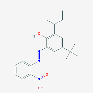 molecular formula C20H25N3O3 B13422599 4-(1,1-Dimethylethyl)-2-(1-methylpropyl)-6-[2-(2-nitrophenyl)diazenyl]phenol CAS No. 52184-17-5