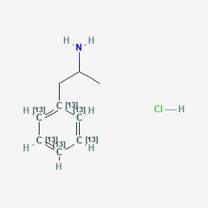 molecular formula C9H14ClN B13422687 DL-Amphetamine-13C6 Hydrochloride 