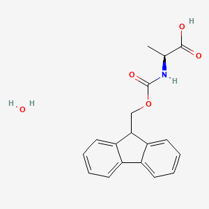molecular formula C18H19NO5 B1342272 (2S)-2-(9H-fluoren-9-ylmethoxycarbonylamino)propanoic acid;hydrate CAS No. 207291-76-7