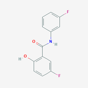 molecular formula C13H9F2NO2 B13422733 Benzamide, 5-fluoro-N-(3-fluorophenyl)-2-hydroxy- 