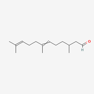 molecular formula C15H26O B13422892 2,3-Dihydrofarnesal CAS No. 32480-08-3