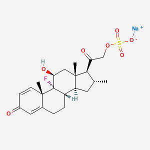 molecular formula C22H28FNaO7S B13422918 Desoximetasone 21-Sulfate Sodium Salt 