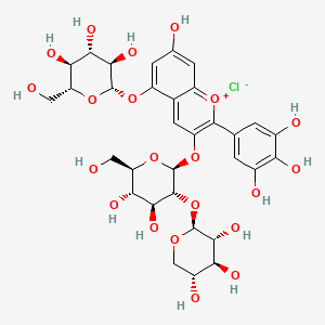 molecular formula C32H39ClO21 B13422926 Delphinidin 3-sambubioside-5-glucoside chloride 