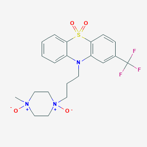 molecular formula C21H24F3N3O4S B13422972 Trifluoperazine Sulfone N1,N4-Dioxide (Trifluoperazine N1,N4,S,S-Tetraoxide) 