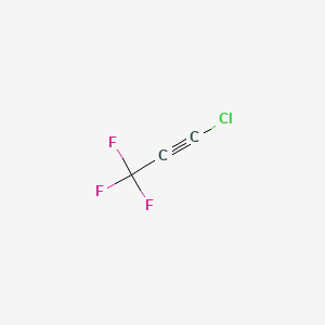 molecular formula C3ClF3 B13423040 1-Propyne, 1-chloro-3,3,3-trifluoro- CAS No. 673-93-8