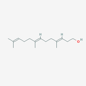 molecular formula C16H28O B13423061 (E,E)-4,8,12-trimethyl-3,7,11-tridecatrienol CAS No. 459-89-2