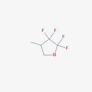 molecular formula C5H6F4O B13423094 2,2,3,3-Tetrafluoro-4-methyloxolane CAS No. 240140-63-0