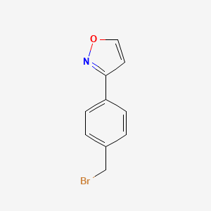 molecular formula C10H8BrNO B1342310 3-(4-(Bromomethyl)phenyl)isoxazole CAS No. 169547-67-5