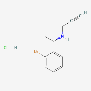 molecular formula C11H13BrClN B13423119 N-[(1S)-1-(2-bromophenyl)ethyl]prop-2-yn-1-amine;hydrochloride 