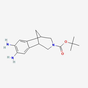 molecular formula C16H23N3O2 B13423167 1,1-Dimethylethyldiamino-tetrahydro-methano-3H-3-benzazepine-3-carboxylate 