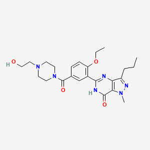 molecular formula C24H32N6O4 B13423192 Hydroxycarbodenafil 