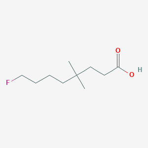 molecular formula C10H19FO2 B13423196 Octanoic acid, 3,3-dimethyl-8-fluoro- CAS No. 333-33-5