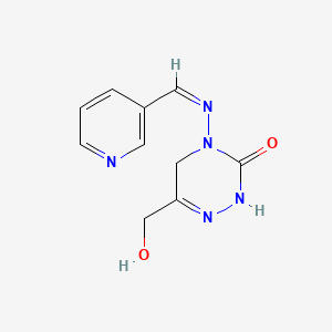molecular formula C10H11N5O2 B13423260 Pymetrozine-hydroxymethyl 