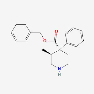 molecular formula C20H23NO2 B13423296 Benzyl (3S,4R)-3-methyl-4-phenylpiperidine-4-carboxylate 