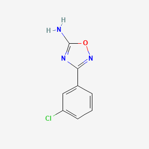 molecular formula C8H6ClN3O B1342342 3-(3-Chlorophenyl)-1,2,4-oxadiazol-5-amine CAS No. 62508-75-2