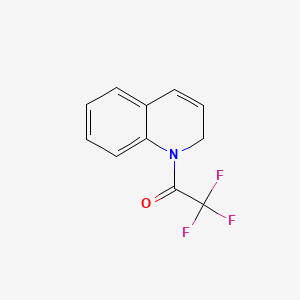 molecular formula C11H8F3NO B13423426 Quinoline, 1,2-dihydro-1-trifluoroacetyl- CAS No. 30831-85-7