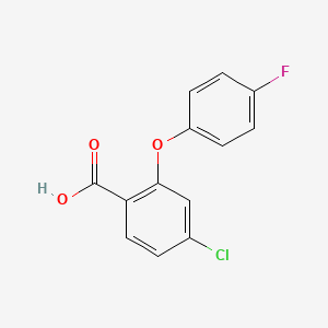 molecular formula C13H8ClFO3 B1342344 4-Chloro-2-(4-fluorophenoxy)benzoic acid CAS No. 60086-43-3