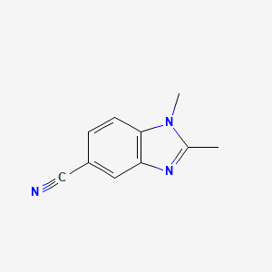 molecular formula C10H9N3 B1342357 1,2-Dimethyl-1,3-benzodiazole-5-carbonitrile CAS No. 80073-14-9