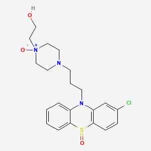 molecular formula C21H26ClN3O3S B13423571 Perphenazine Sulfoxide N1-Oxide 