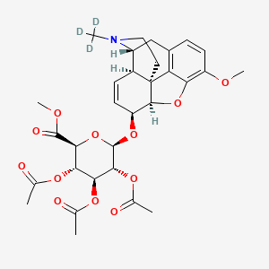 molecular formula C31H37NO12 B13423572 Codeine b-D-Glucuronide Triacetate Methyl Ester-d3 