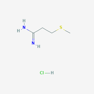 molecular formula C4H11ClN2S B1342358 3-(Methylthio)propanimidamide hydrochloride CAS No. 88570-29-0