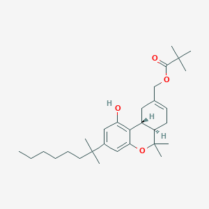 molecular formula C30H46O4 B134236 O-tert-Butylcabonyl HU 210 CAS No. 113418-02-3
