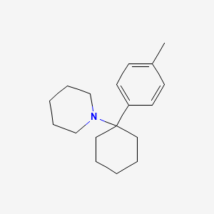 molecular formula C18H27N B13423628 1-[1-(4-Methylphenyl)cyclohexyl]piperidine CAS No. 3883-17-8