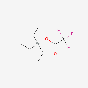 molecular formula C8H15F3O2Sn B13423688 Stannane, triethyl(trifluoroacetoxy)- CAS No. 429-30-1