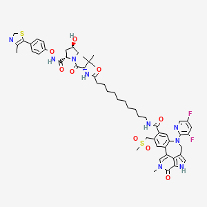 molecular formula C55H65F2N9O9S2 B13423714 PROTAC BRD4 Degrader-3 