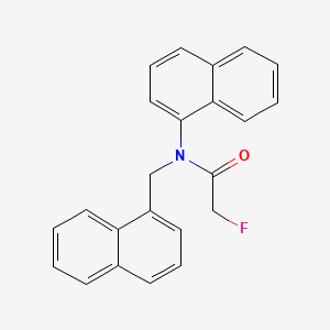 molecular formula C23H18FNO B13423783 Acetamide, 2-fluoro-N-1-naphthyl-N-(1-naphthylmethyl)- CAS No. 23554-63-4