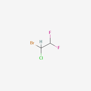 molecular formula C2H2BrClF2 B13423799 1-Bromo-1-chloro-2,2-difluoroethane CAS No. 430-89-7