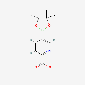 molecular formula C13H18BNO4 B13423860 2-(Methylcarboxy)pyridine-5-boronic Acid Pinacol Ester-D3 