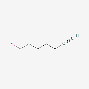 molecular formula C7H11F B13423863 1-Heptyne, 7-fluoro- CAS No. 353-15-1