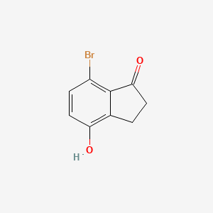 molecular formula C9H7BrO2 B1342405 7-溴-4-羟基-2,3-二氢-1H-茚满-1-酮 CAS No. 81945-21-3